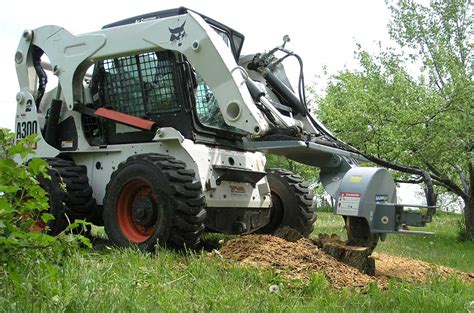 skid steer stump removal|bobcat skid steer stump grinder.